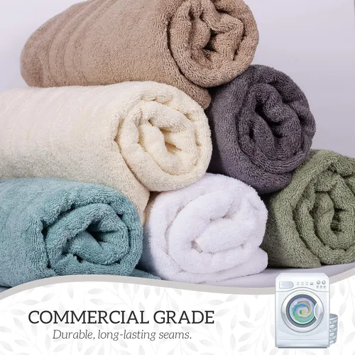 Vista 7 de GREEN LIFESTYLE Juego de toallas de algodón de lujo de 8 piezas, toallas de baño suaves y absorbentes, toallas de mano y paños para el baño, toallas