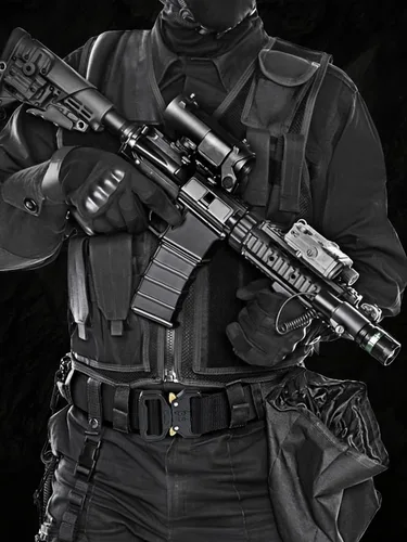 Vista 7 de AIKATE Cinturones tácticos para hombre, cinturón EDC de liberación rápida resistente, cinturón de batalla militar de nailon reforzado de 2 capas