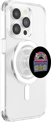Vista 3 de Cassette Tape 80s Music Lover Retro Vintage Boombox Mixtape PopSockets MagSafe PopGrip for iPhone