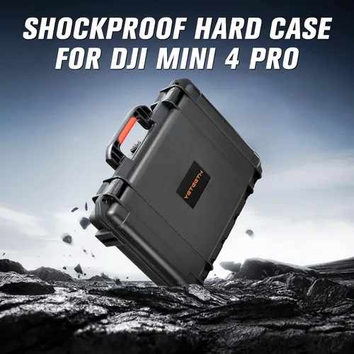 Vista 4 de Estuche Rígido para DJI Mini 4 Pro: Carcasa Resistente al Agua con Espuma para DJI Drone Mini 3 Pro/Min3/RC2/RC/RC-N2/N1 Caja de Almacenamiento
