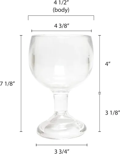 Vista 4 de TrueCraftware - Policarbonato de 24 onzas con base pesada, color transparente viene en cada uno- Copas de cóctel de camarones grandes, copa de tallo