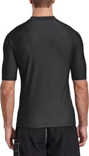 Vista 3 de BALEAF Camiseta de natación de manga corta para hombre, protección solar UPF 50+