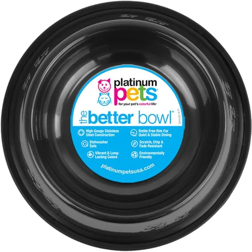 Vista 80 de Platinum Pets - tazón de acero inoxidable para gatos y perros que no se vuelca