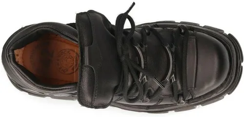 Vista 8 de New Rock 106N Tower - Botas de tobillo para hombre, 100 % piel, estilo gótico, estilo punk, a la moda
