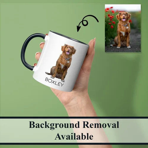 Vista 3 de Taza de café de cerámica negra personalizada de 11 onzas con texto, mensaje, tu texto aquí, nombre, DYE Taza para Cafe personalizadas, con foto