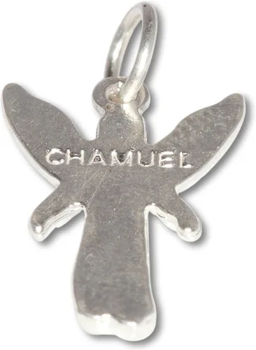 Vista 2 de Colgante de plata de ley 925 Arcángel Chamuel Charm Ángel de relaciones pacíficas, Plata esterlina