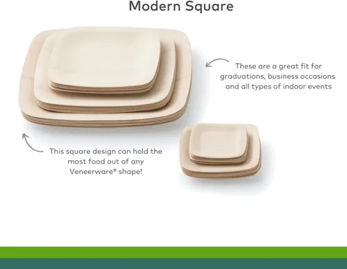 Vista 2 de Bambu Paquete de platos de bambú desechables de 100 a 5 pulgadas, productos biodegradables ecológicos, platos desechables de bambú para fiestas