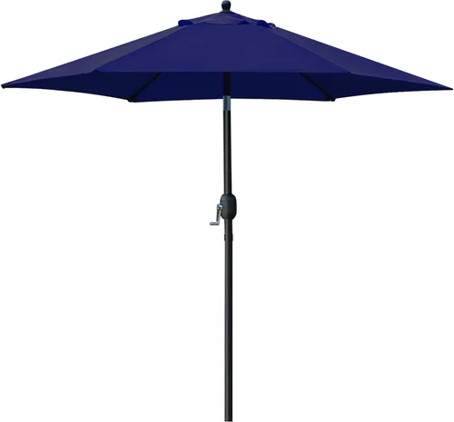 Vista 19 de Sunnyglade Sombrilla de Patio de 7.5 Pies para Exteriores, Sombrilla de Mesa de Mercado con Botón de Presión de Inclinación/Manivela, 6 Varillas