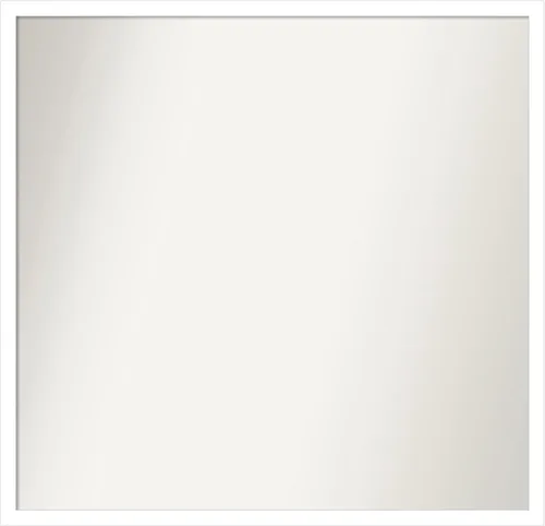 Vista 127 de Amanti Art Espejo de baño blanco para sobre el fregadero, 22 x 45 pulgadas, espejo de tocador rectangular blanco Lucie, marco de madera moderno
