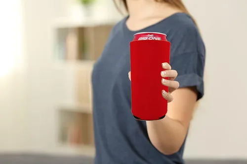 Vista 8 de Espuma en blanco plegable de 24 oz. Can Coolie (variedad, paquete de 6)