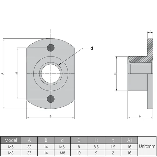 Vista 5 de MroMax Tuercas de soldadura, M6 Tab Base UNC Tornillo de máquina de acero al carbono 2 Proyección Plata 10Pcs