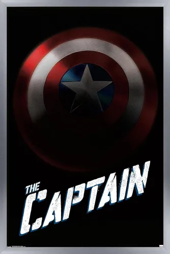 Vista 6 de Trends International Marvel Comics 24 x 36 - Póster de pared con escudo de Capitán América, 24 x 36 pulgadas, versión premium sin marco