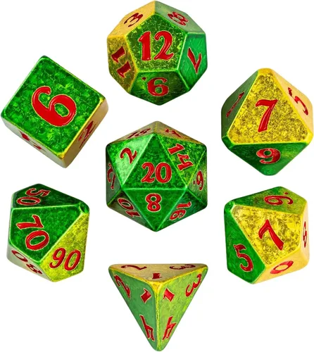 Vista 39 de Juego de dados de resina para DND, juego de 7 dados poliédricos negros D&D rellenos con papel de colores brillantes para juegos de rol