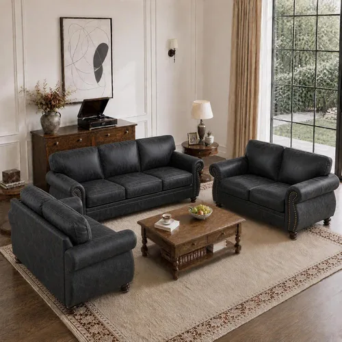 Vista 12 de Couchus Silla decorativa Mid-Century de 42 pulgadas de ancho, sofá