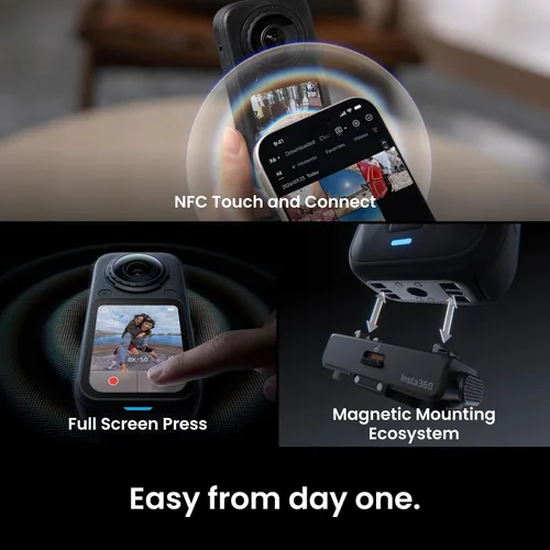 Vista 10 de Insta360 X6 Essentials Bundle White - Cámara 8K 360 con sensores de 1/1.1" Blanco ártico