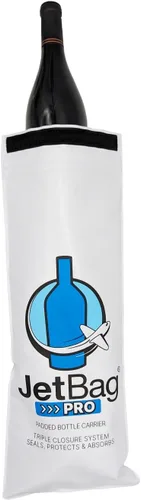 Vista 6 de Jet Bag PRO Version - Bolsas de vino reutilizables para viajes, acolchadas, absorbentes, protector de botellas de vino, bolsas de viaje