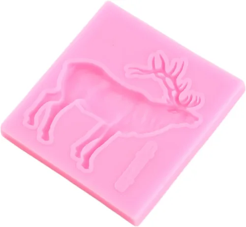 Vista 7 de Molde de silicona para ciervos de Navidad, moldes de fondant 3D, molde de alce para decoración de pasteles de Navidad, decoración de cupcakes