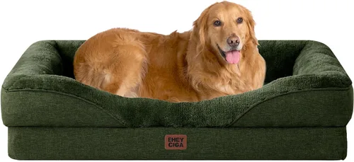 Vista 30 de EHEYCIGA Cama ortopédica para perros medianos, sofá cama de espuma viscoelástica con lados, forro impermeable y funda extraíble lavable, sofá