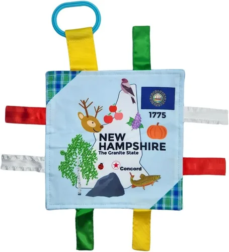 Vista 41 de Baby Jack & Co - Cochecito de juguete para bebés de 8 x 8 pulgadas con etiqueta del estado de Arkansas, juguetes arrugados para desarrollar cinco