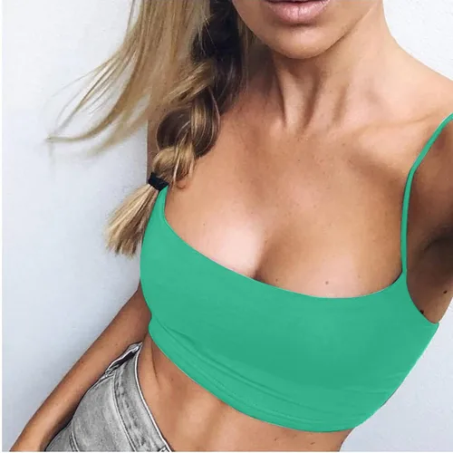 Vista 3 de ZJRXM Camiseta corta sin mangas para mujer tirantes delgados sin mangas para entrenamiento camiseta sin costuras camiseta deportiva de yoga
