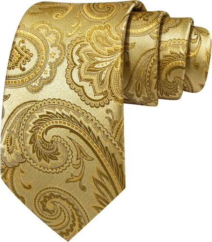 Vista 238 de Barry.Wang - Juego de corbata de seda para hombre, diseño de cachemira, pañuelo y gemelos de bolsillo