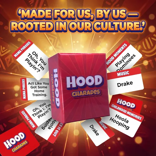 Vista 6 de Juegos de Cartas de Charadas del Barrio de Black Owned para Personas ¡Es Una Cosa! Trivia Nocturna Urbana para Adultos pero Cultural. Si Te Encanta