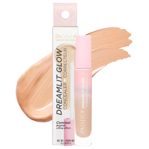 Vista 13 de Pacifica Corrector DreamLit Glow de cobertura completa con escualano para ojeras y corrección de manchas oscuras, ligero y duradero, vegano y libre