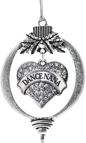 Vista 63 de Inspired Silver Adornos festivos de dije de corazón pave de plata con circonitas cúbicas