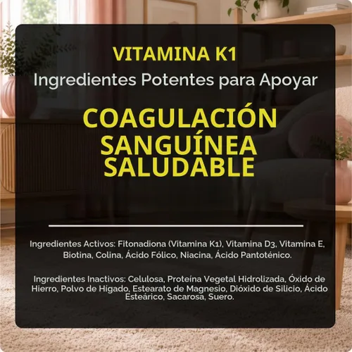 Vista 4 de Pala-Tech - Tabletas masticables de vitamina K1 para perros, contadores de hipoprotrombinemia, suplemento de vitamina K1 para perros con sabor a