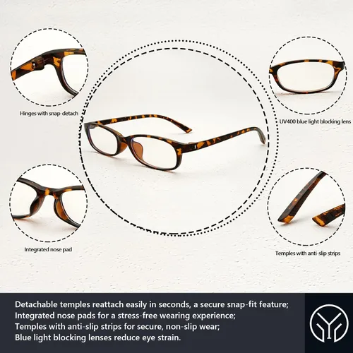 Vista 6 de Lentes rectangulares de moda para mujeres y hombres, anteojos cuadrados estrechos con bloqueo de luz azul, anteojos falsos Y2K Cosplay