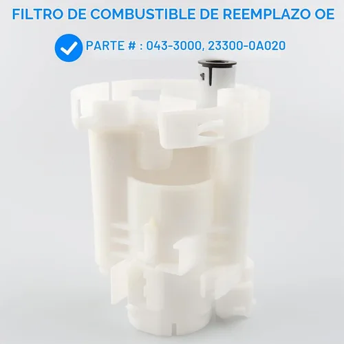 Vista 2 de Filtro de combustible, reemplaza 043-3000, 23300-0A020 Compatible con Toyota Lexus Scion - Avalon Camry Corolla Echo Highlander Matrix Solara, ES300