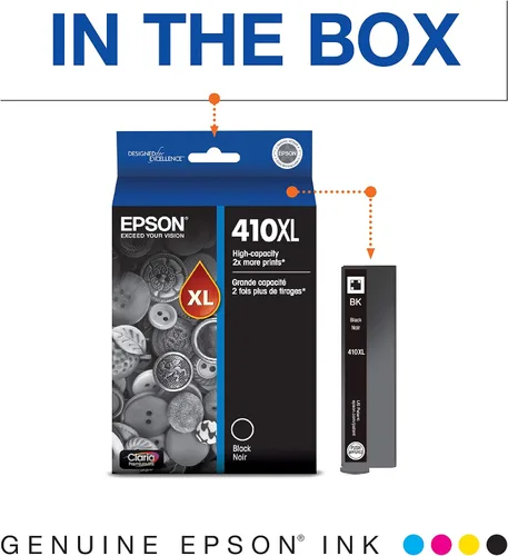 Vista 3 de Epson T410XL020 Premium Negro Alta Capacidad -Cartucho -Tinta y T410 Claria Premium -Tinta Alta Capacidad Foto Negro -Cartucho (T410XL120)