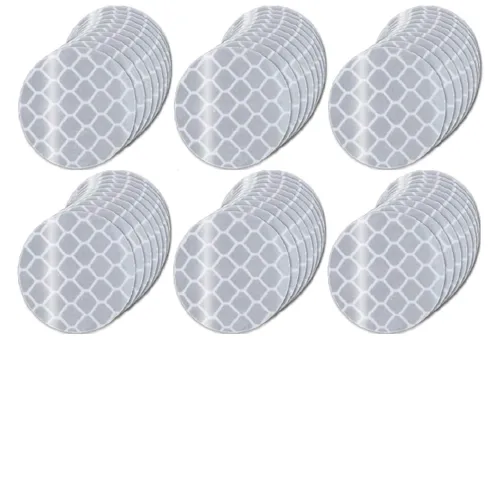 Vista 167 de Pegatinas reflectantes 1 pulgada de diámetro Redondas Reflectoras, Cinta adhesiva impermeable al aire libre de alta visibilidad (80 piezas)