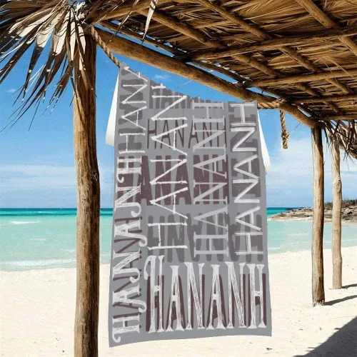 Vista 5 de Toalla de playa con nombre personalizado para adultos, niños, toalla de playa súper suave de secado rápido para niñas y niños, toalla de playa