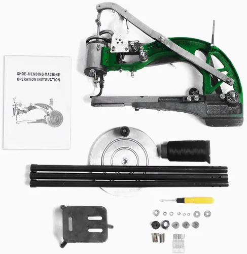 Vista 6 de Máquina de coser de cuero manual, máquina de zapatero a mano, máquina de reparación de costura y reparación de zapatos, máquina de parcheo, máquina