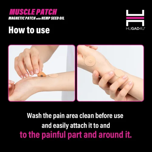 Vista 8 de [Paquete de 90] Parche magnético muscular con aceite natural, parches magnéticos de acupresión, 1300 Gauss, terapia magnética, energías magnéticas