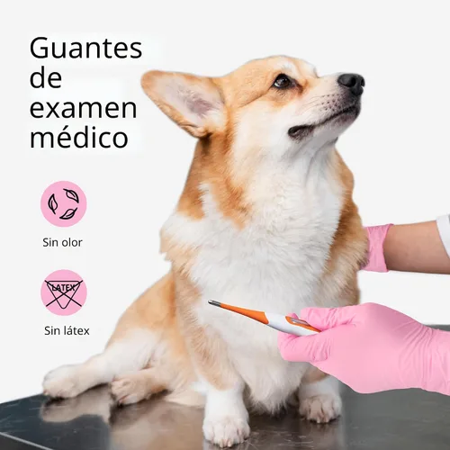 Vista 3 de Guantes de nitrilo para examen SwiftGrip, 4 mil, Flor de cerezo, guantes aptos para alimentos, desechables, libres de látex y polvo