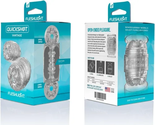 Vista 7 de Fleshlight Quickshot Vantage Juguete sexual para parejas Funciona para uso solo
