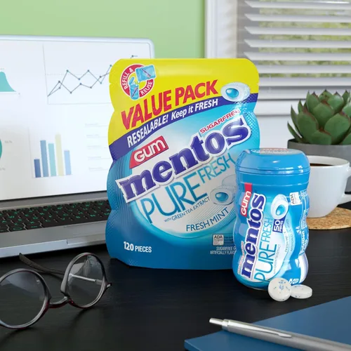 Vista 4 de Chicles sin azúcar Mentos Pure Fresh