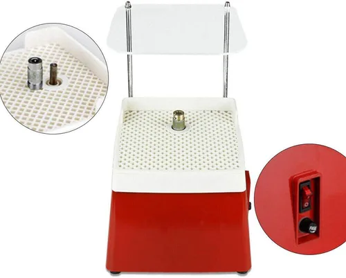Vista 5 de Mini amoladora industrial de vitrales portátil, protector contra salpicaduras, bandeja de protección facial, herramienta de molienda de arte