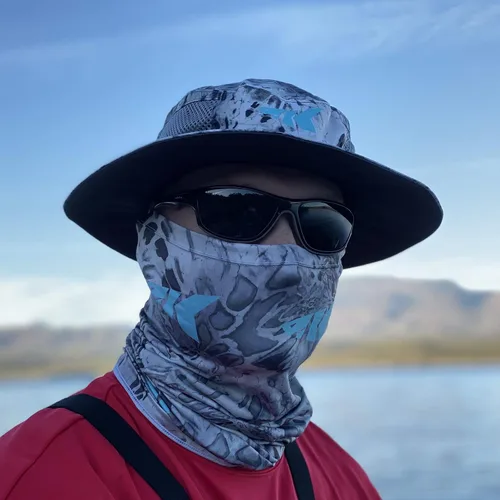 Vista 4 de KastKing Sol Armis - Polaina para el cuello, máscara facial UPF 50, máscara de protección solar UV para hombres y mujeres, pesca, senderismo