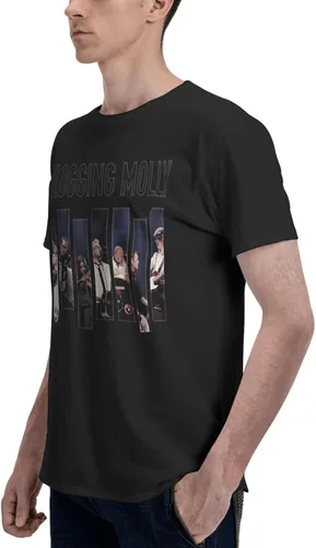 Vista 6 de Camisetas de algodón para hombre, estilo casual, para campamento, manga corta, para temporada completa