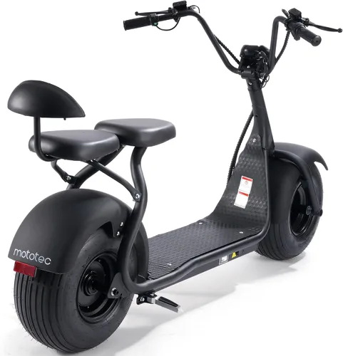 Vista 3 de MotoTec Fat Tire 60V 18Ah 2000W Litio Scooter Eléctrico Negro
