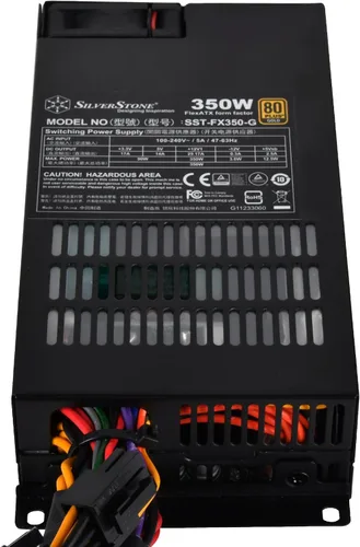 Vista 3 de SilverStone Technology - Fuente de alimentación ATX flexible de 350 watts con cables fijos y 80 Plus Gold con conector PCIe de 6 pines