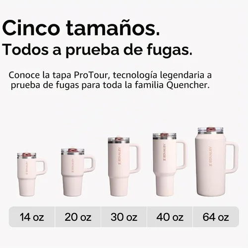 Vista 5 de STANLEY Quencher ProTour - Vaso con pajilla, 14 onzas, color negro 2.0
