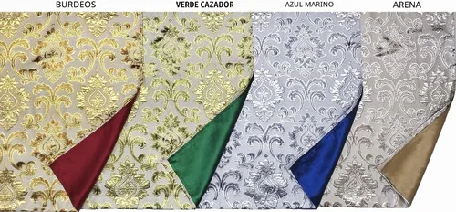 Vista 5 de GOHD Samba Star. Panel de cortina de ventana jacquard con cenefa elegante adjunta y respaldo de tafetán. Juego de 2 piezas. Cada pieza de 54