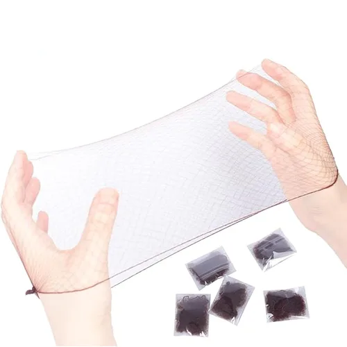 Vista 8 de WeKen 30 redes para el cabello, redes invisibles de 22 pulgadas para mujeres, redes de malla con borde elástico para servicio de alimentos, moño