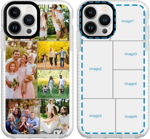 Vista 17 de Funda personalizada para iPhone 15 Pro Max personalizada con collage de múltiples imágenes, resistente a los impactos, funda protectora de TPU