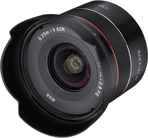 Vista 6 de ROKINON AF 0.709 in F2.8 Gran Angular Auto Focus Lente de Marco Completo para Sony E Mount, Negro