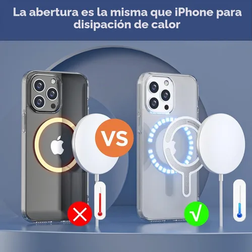 Vista 6 de Anillo adaptador magnético para Magsafe, convertidor de funda adhesiva fuerte para iPhone 16/15/14/13 Android, kit de conversión de bucle de metal